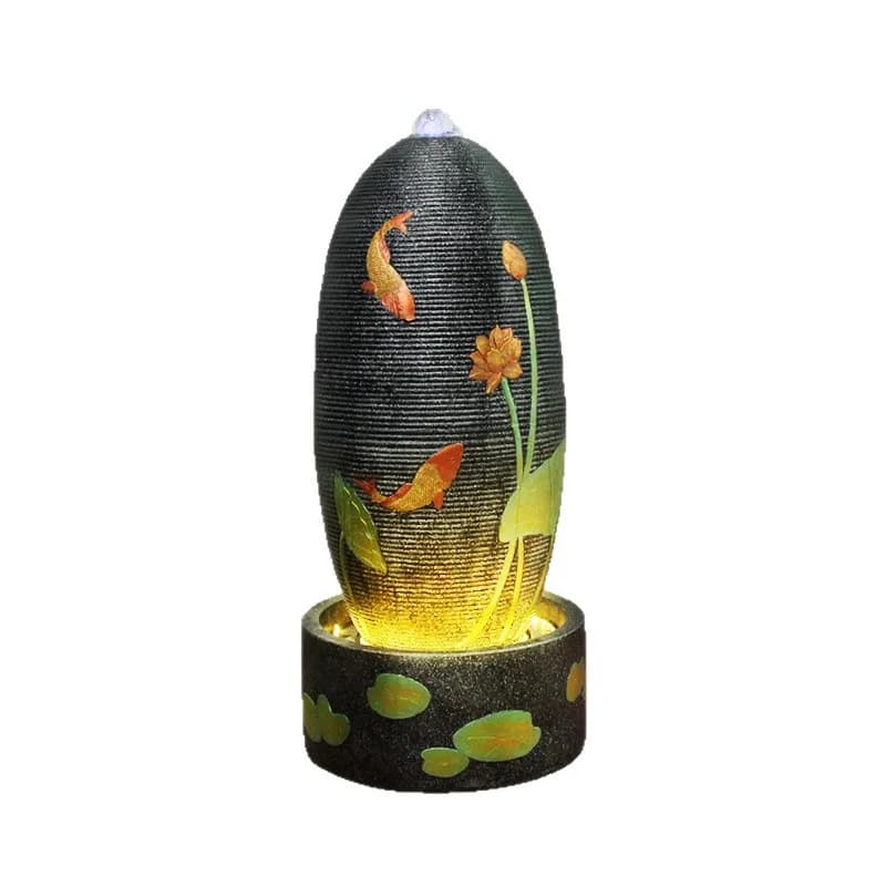 Fontana a sfera Feng Shui con acqua scorrevole, ornamento portafortuna, umidificatore per soggiorno, regalo di inaugurazione per la casa