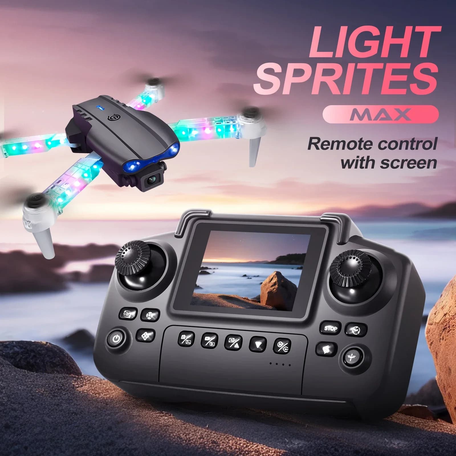 E88Pro / E99Pro RC Drone con luci 4K Professinal con telecamera HD grandangolare 1080P Elicottero pieghevole WIFI FPV Altezza Hold Toy