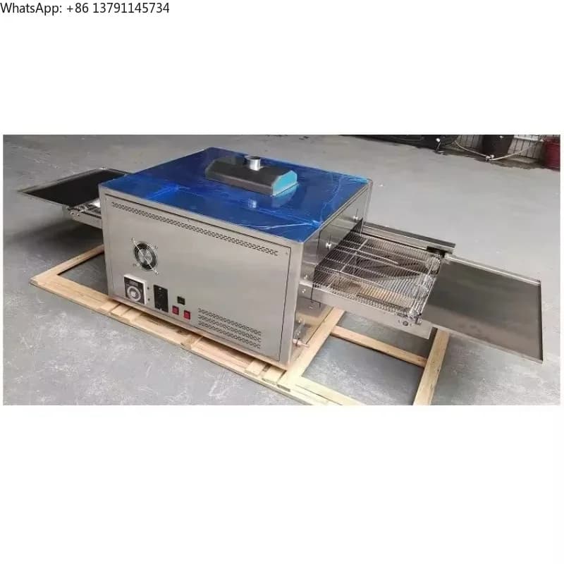 Commercial 12 Inch Gas Conveyor Pizza Oven – Countertop Continuous Belt Pizza Baker