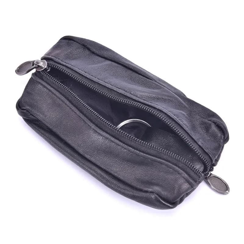 Unisex Mini Zipper Soft Purse - Small Change Money Pocket Wallet for Daily Coin Cash Storage