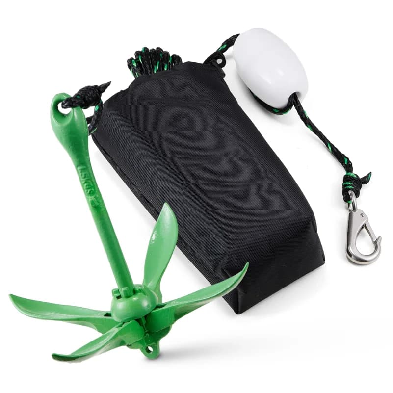 Kayak Anchor Kit 3.5 lb Paddle Board Anchor Kit with 26.2 ft Rope and Buoy Folding Small Boat Anchor with Storage Bag