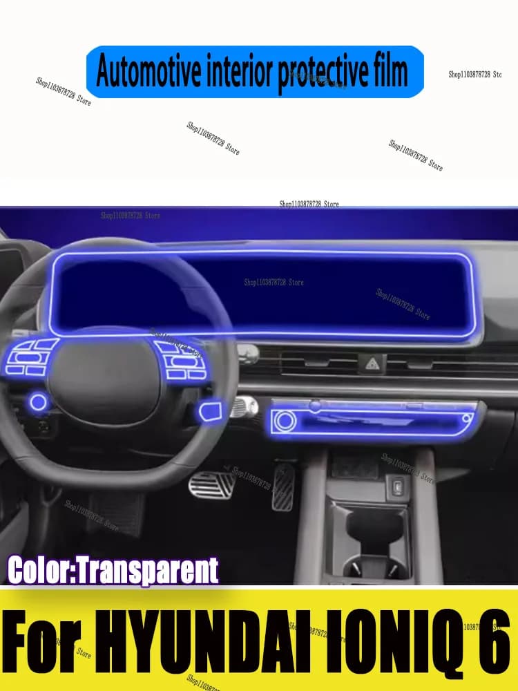 For HYUNDAI IONIQ 6 (2024-2025) Anti-scratch TPU protective film for hybrid car interior navigation screen