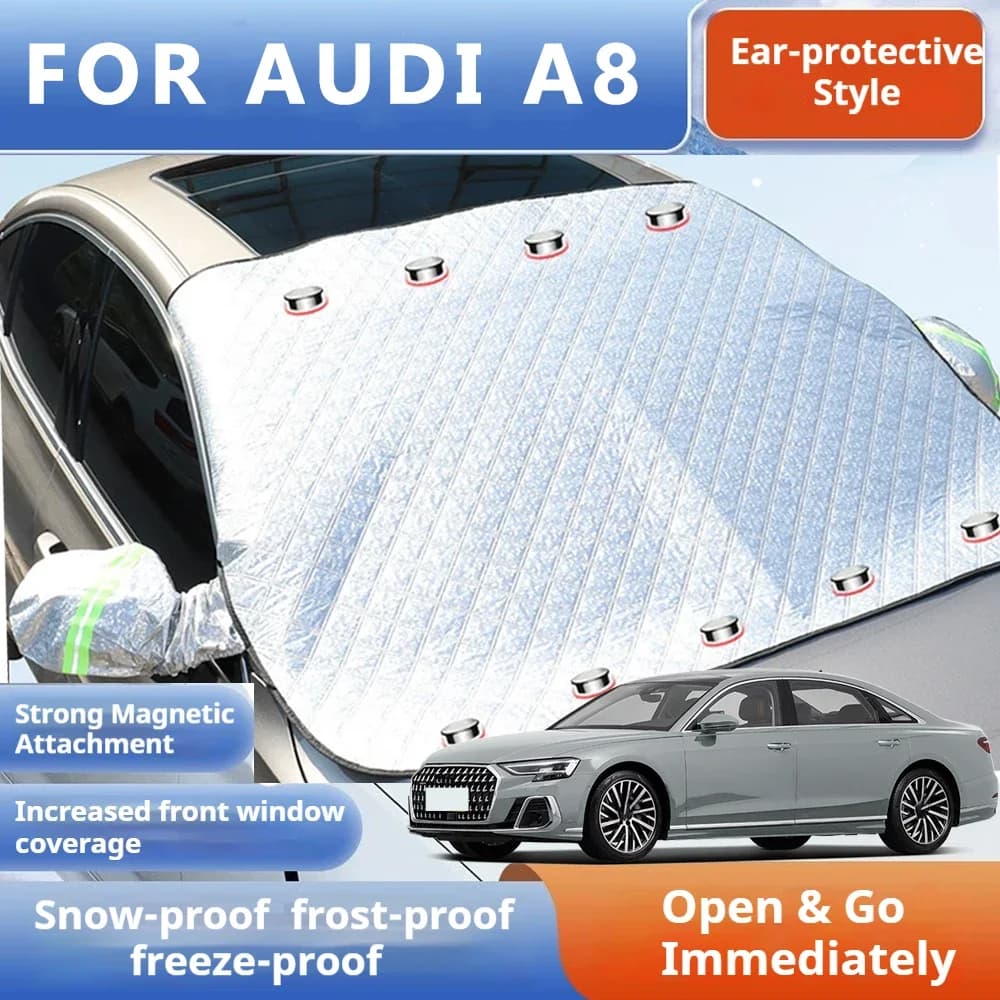 Addensato Auto Ora Parasole Parabrezza Copertura Con 5/9 Magneti Protezione UV Anti Neve Luce Solare per AUDI A8 D2 D3 D4