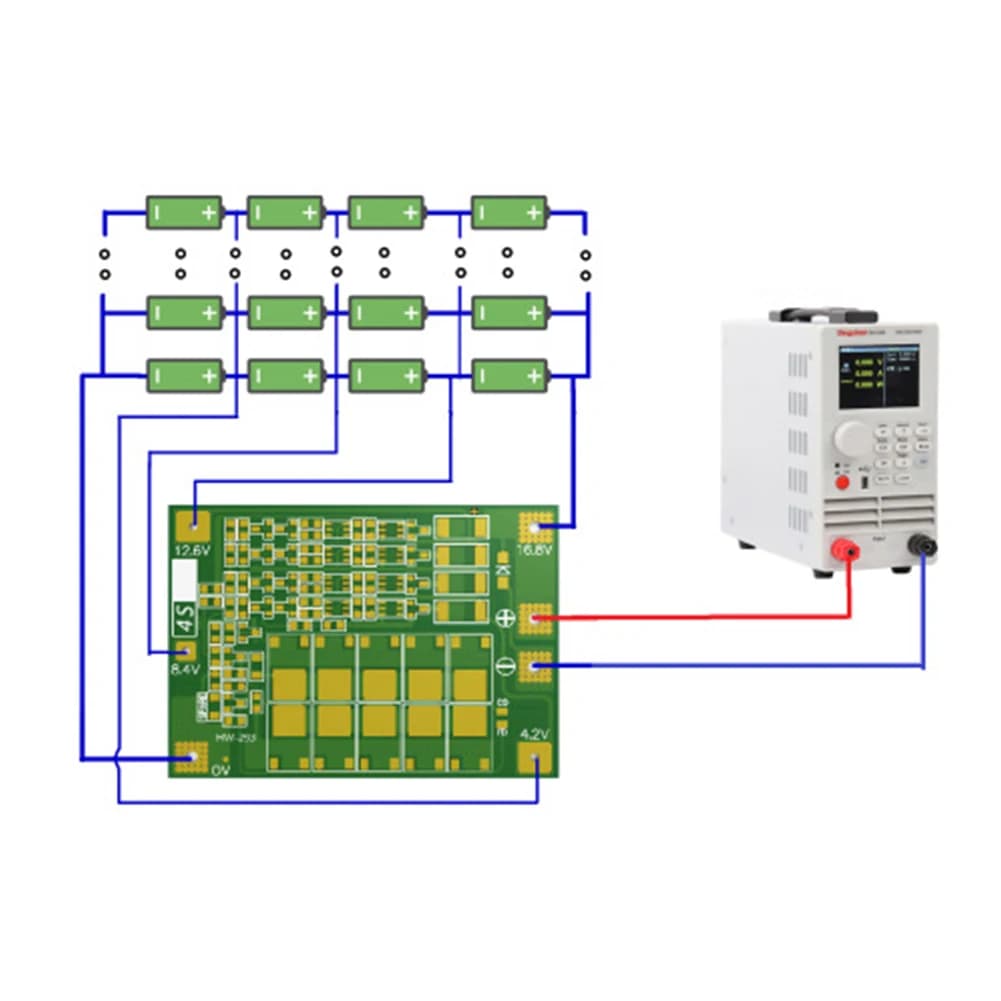 Scheda di Protezione per Caricabatterie agli Ioni di Litio 18650 BMS, Modulo Caricabatterie Li-ion per Trapano Elettrico