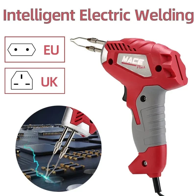 Pistola per saldatore elettrico a riscaldamento rapido Strumento di riparazione per saldatura ad alta potenza di livello industriale 180W 220V Pistola per saldatura con spina EU/UK