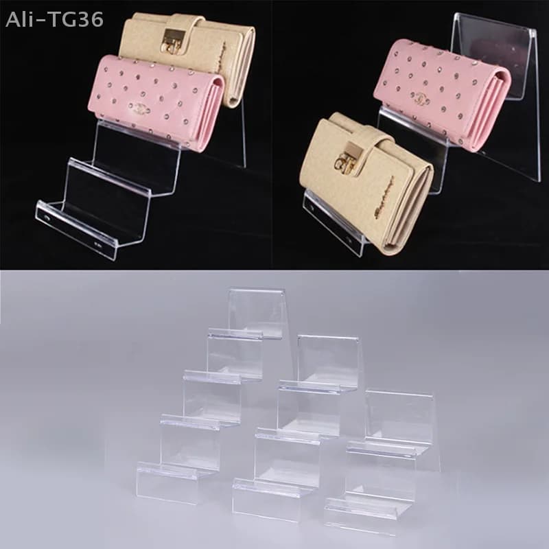 Espositore multistrato in acrilico - Scaffale portaoggetti trasparente per occhiali da portafoglio per cellulare per l'organizzazione domestica