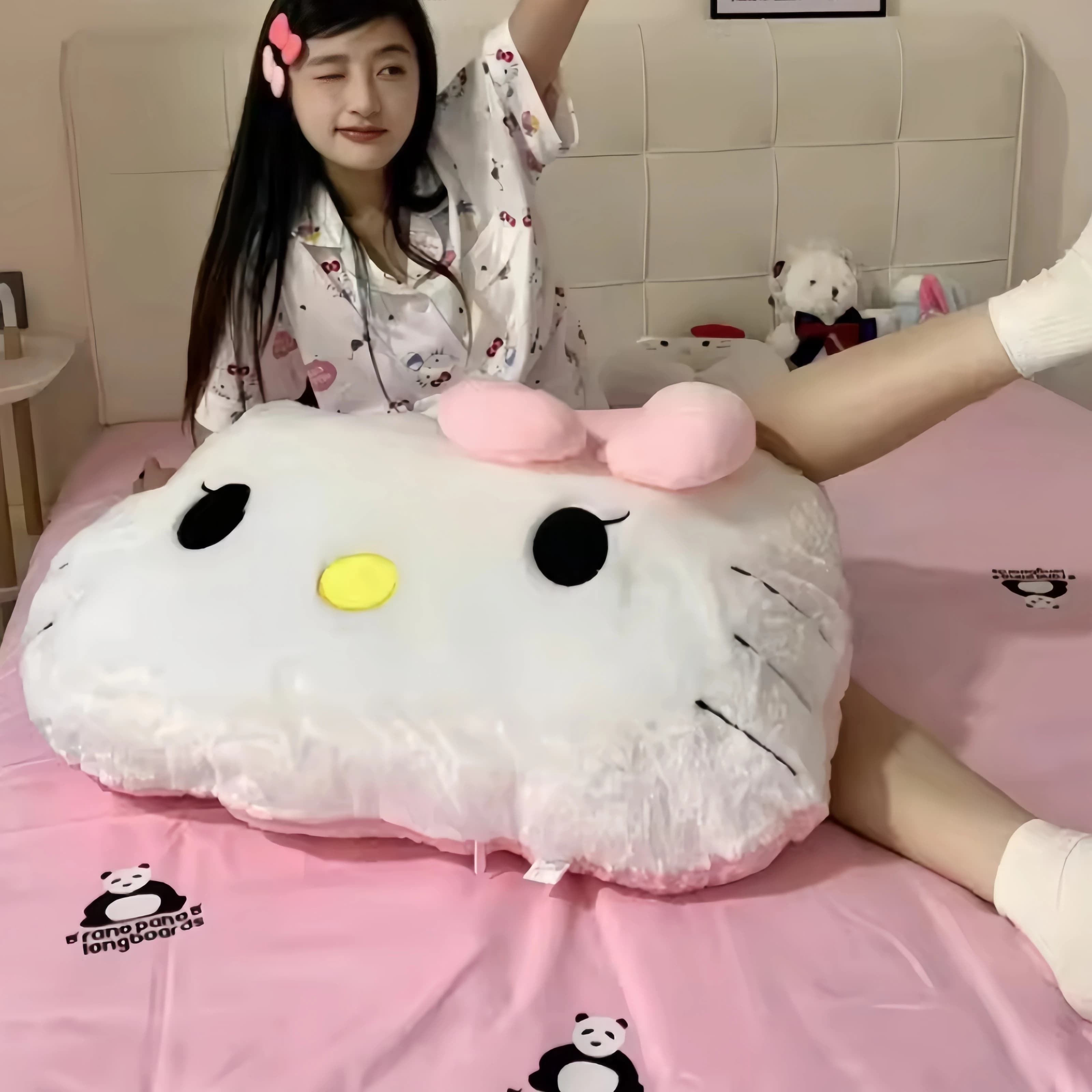 Il preferito dalla ragazza di grandi dimensioni Hello Kitty Cuscino per schienale Poggiatesta Comodo cuscino per divano letto Cuscino forcito Decorazioni per la casa Regali