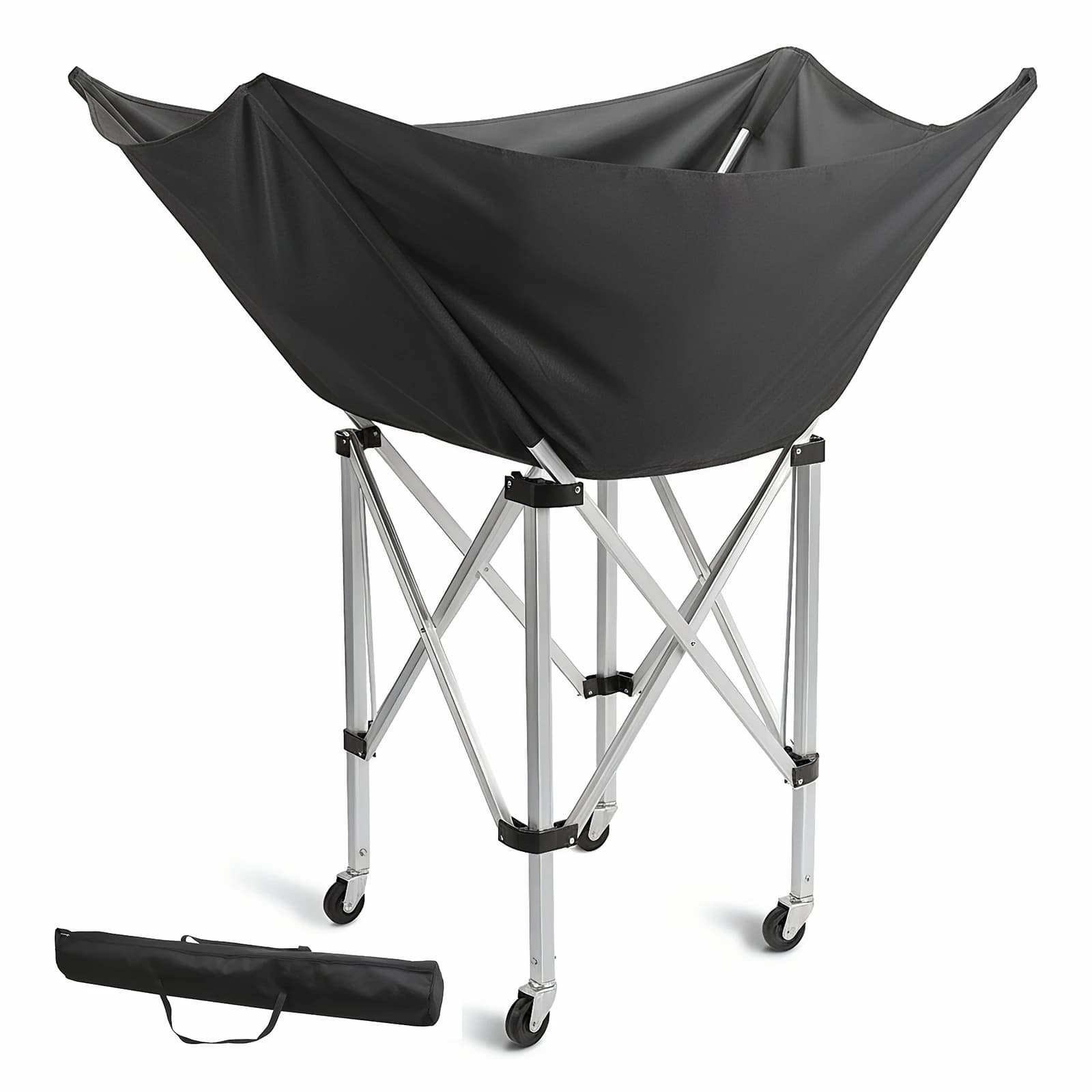 Foldable trolley with wheels to organize, move and store Basketball, Baseball and Football