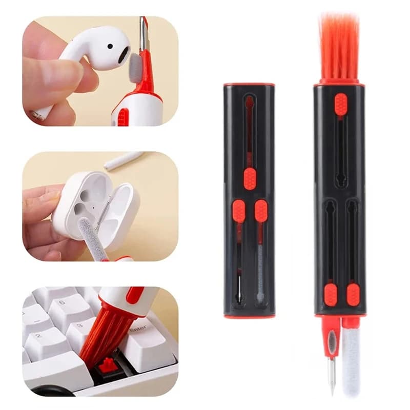 Kit di pulizia multifunzione 3 in 1 per Airpods Pro 3 2 1 Penna per pulizia auricolare Spazzola per tastiera Auricolari Bluetooth Strumenti per la pulizia