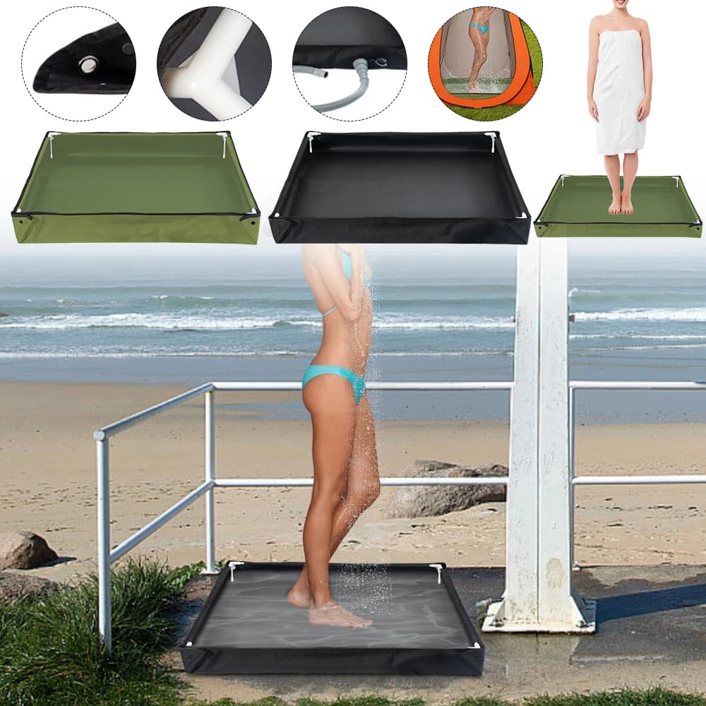 Base da pavimento per tenda da doccia pieghevole Tenda da esterno Vassoio da doccia Piatto da doccia pieghevole Base per lavabo da doccia per animali domestici per campeggio Viaggi Spiaggia