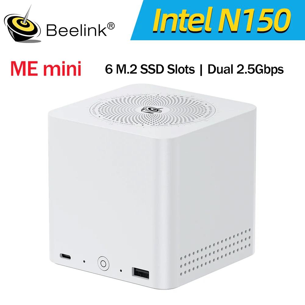 Beelink ME Mini ME Pro Intel Twin Lake N150 LPDDR5 4800MHz 16GB RAM 1T SSD WiFi6 4K Dual Lan Mini Host NAS per archiviazione di rete domestica
