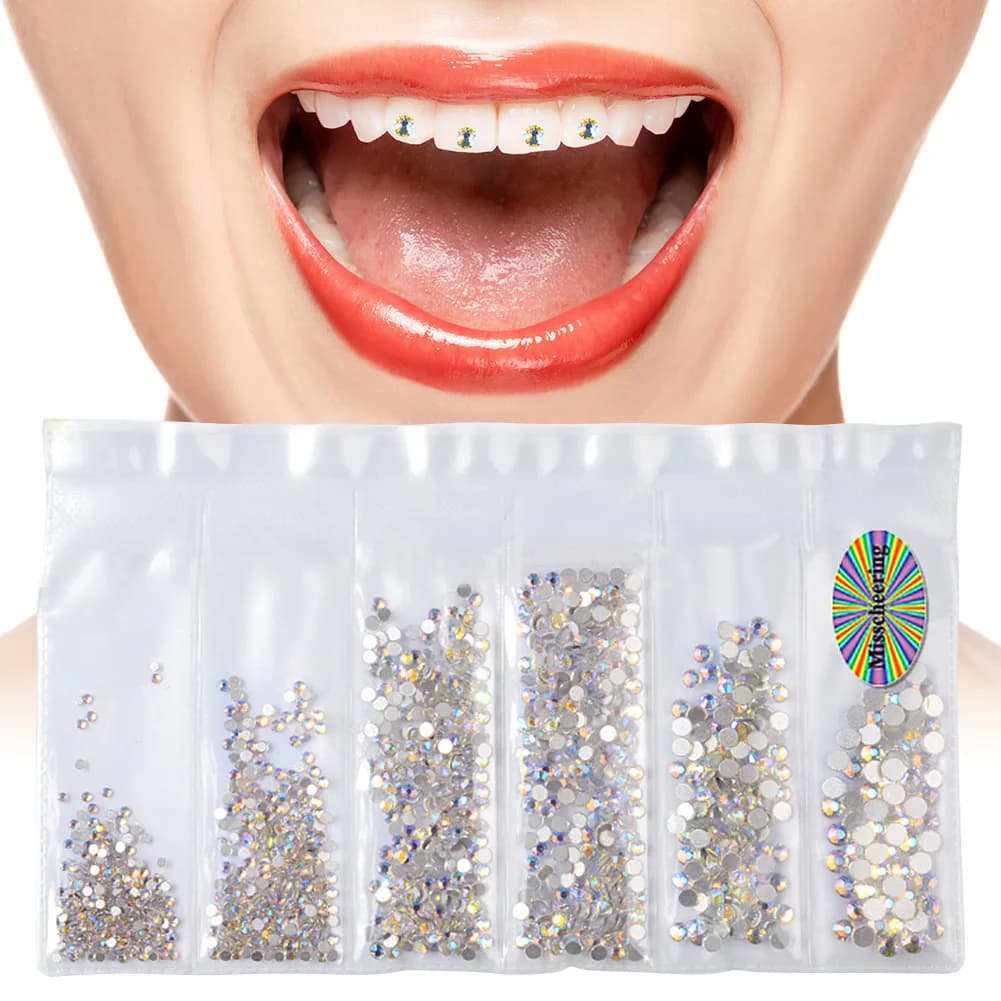 Diamond Dental Decorations, Tooth Whitening Material, Crystal Ornaments for Protected, Oral Hygiene