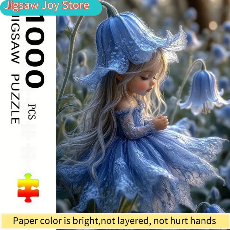 Puzzle per adulti, dimensioni grandi 70,0x50,01 cm, puzzle con ragazza carina e fiori di zinnia, perfetto per divertimento creativo fai-da-te