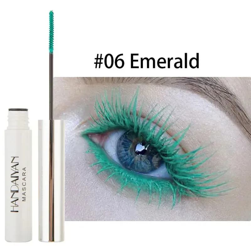 Vibrant Mascara Waterproof Green White Eyelashes Extreme Extended Furnishing without scales Fantasy makeup for costume parties