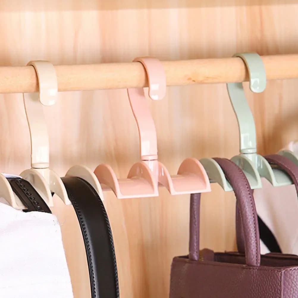 8 Pcs Handbag Hanger Purse Storage Organizer Mall Display Rack PP Holder Hangers for Wardrobe