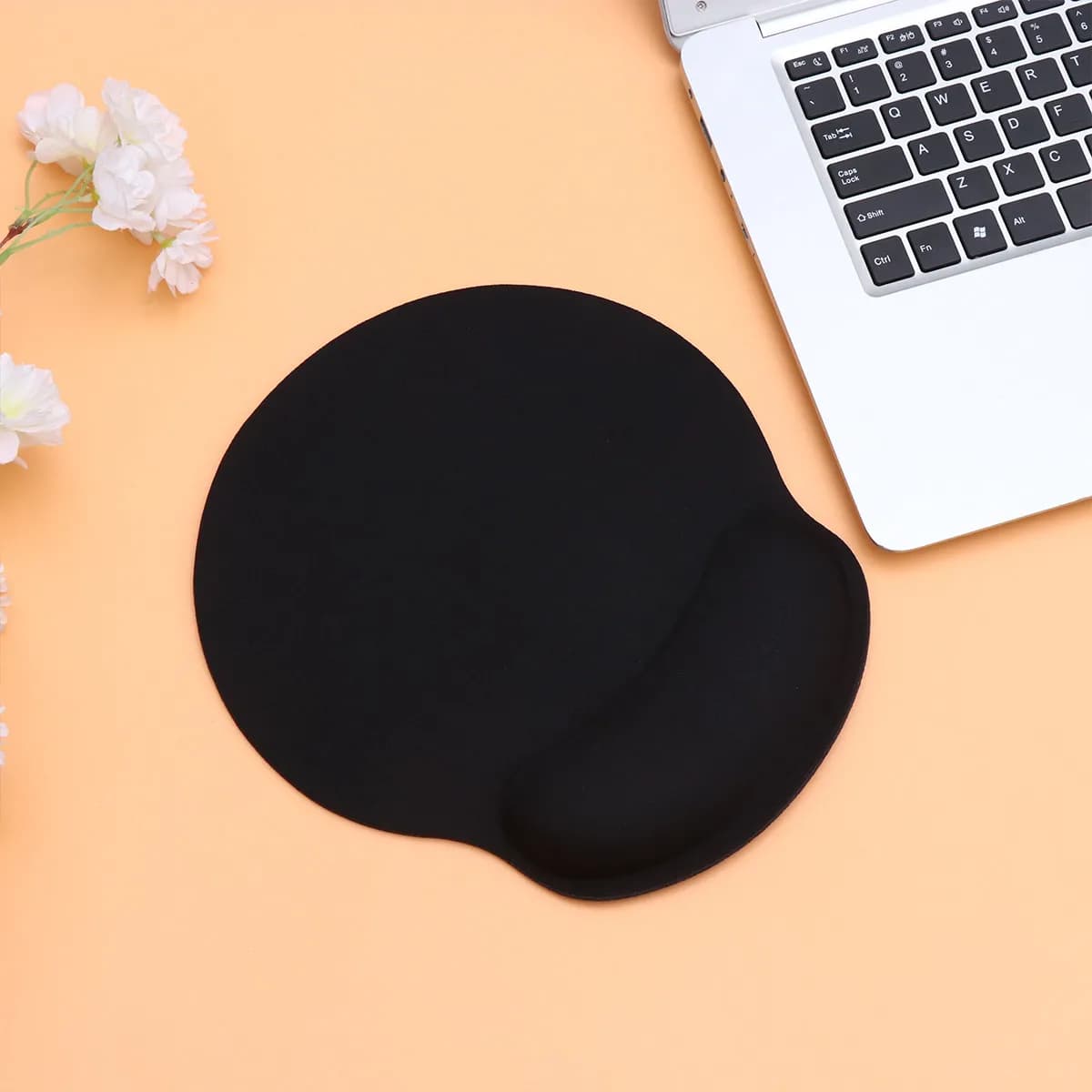 Set Tappetino per Mouse con Poggiapolsi per Tastiera, Cuscini Ergonomici in Memory Foam, Supporto Elastico Confortevole per Ufficio e Gaming