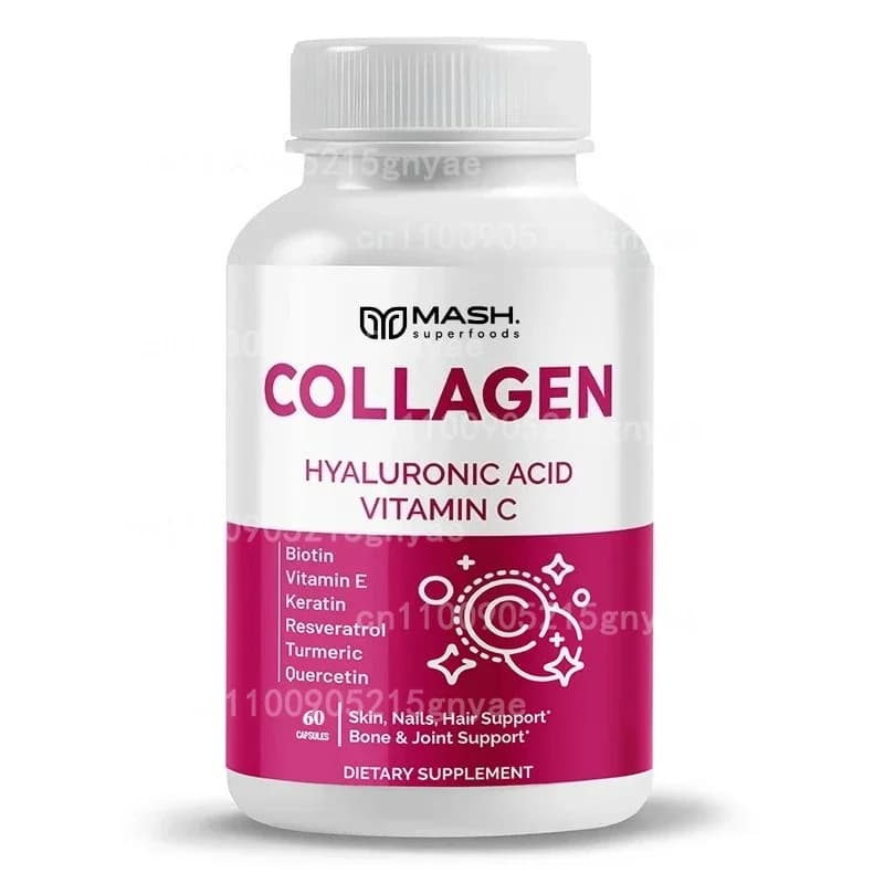 Collagen peptide granules - with vitamin C, biotin and hyaluronic acid Supports joint, hair, skin and nail health (60 pieces)