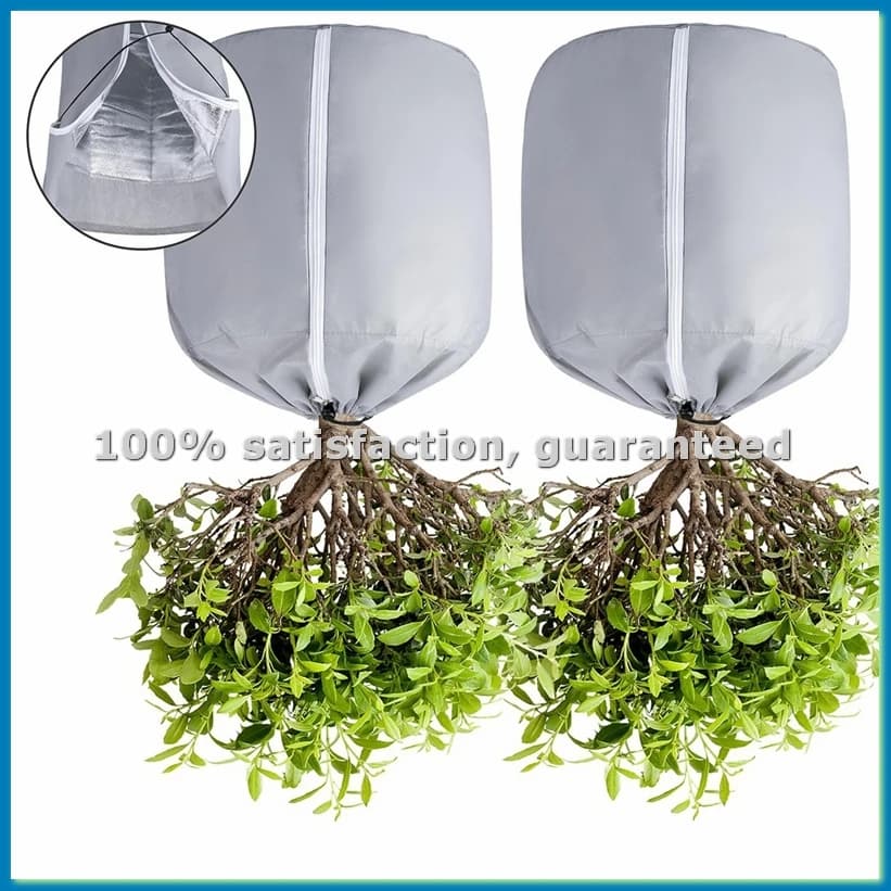 2 Pieces Winter Protection Bags for Plants - 45x50cm Protective Bag for Plants - Cover for Plants with Coulisse and Cerniera - ABHG