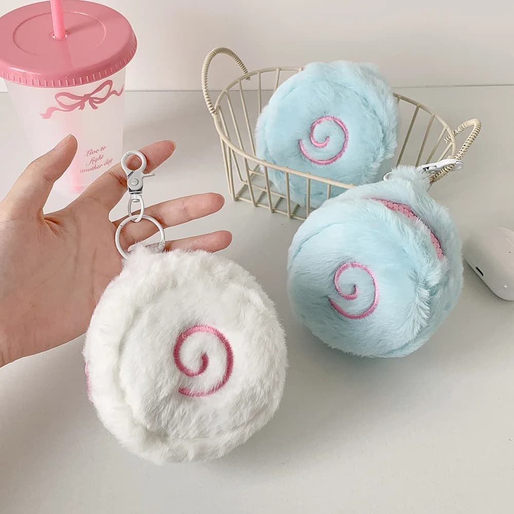 Ins giapponese carino torta di pesce peluche portamonete ciondolo mini peluche auricolare rossetto sacchetto di immagazzinaggio portamonete zaino decorazione pendente