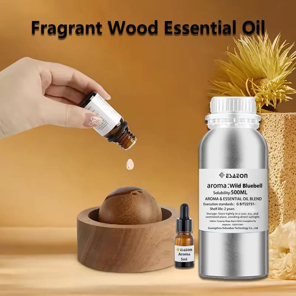 ESAEON Legno profumato Rifornitura di olio essenziale-Olio essenziale per aromaterapia wireless, olio essenziale per diffusore di legno-500 ml-Bottiglia grande
