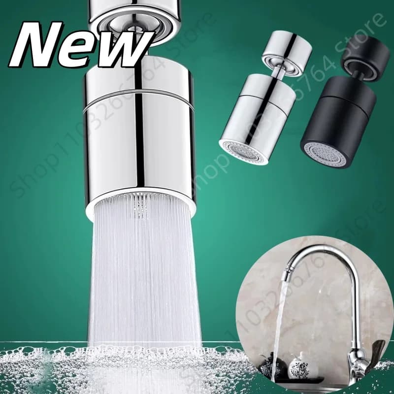 New kitchen faucet aerator with double function sprayer 360 ° Water filter nozzle diffuser water rotating tap