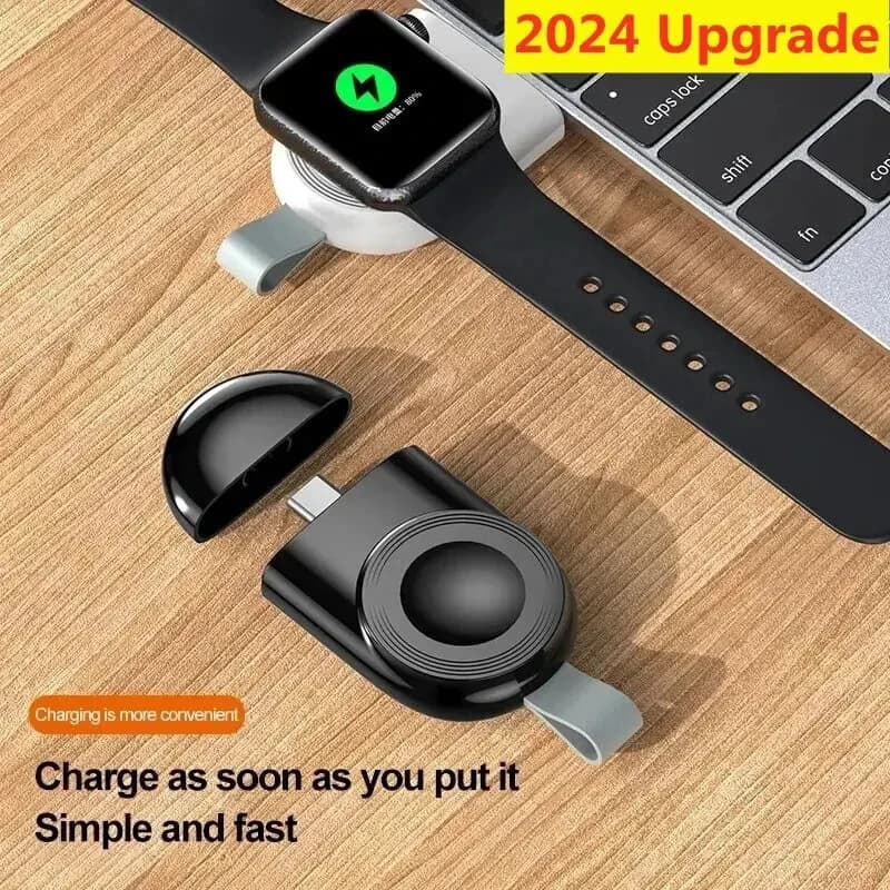 Adatto per caricabatterie Apple Watch Series portatile wireless USB o tipo di ricarica a induzione magnetica portachiavi di generazione 1/2345/6