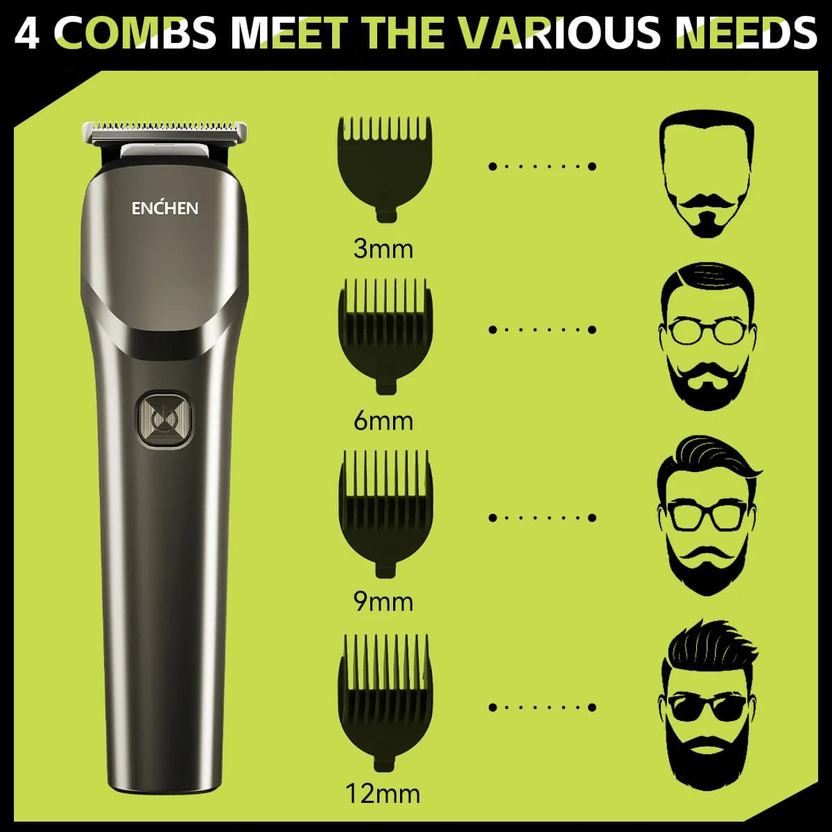 ENCHEN Beardo 2 Trimmer Electric Hair Clipper Hair Cutting Machine For Men Type-C Rechargeable Grooming Tools