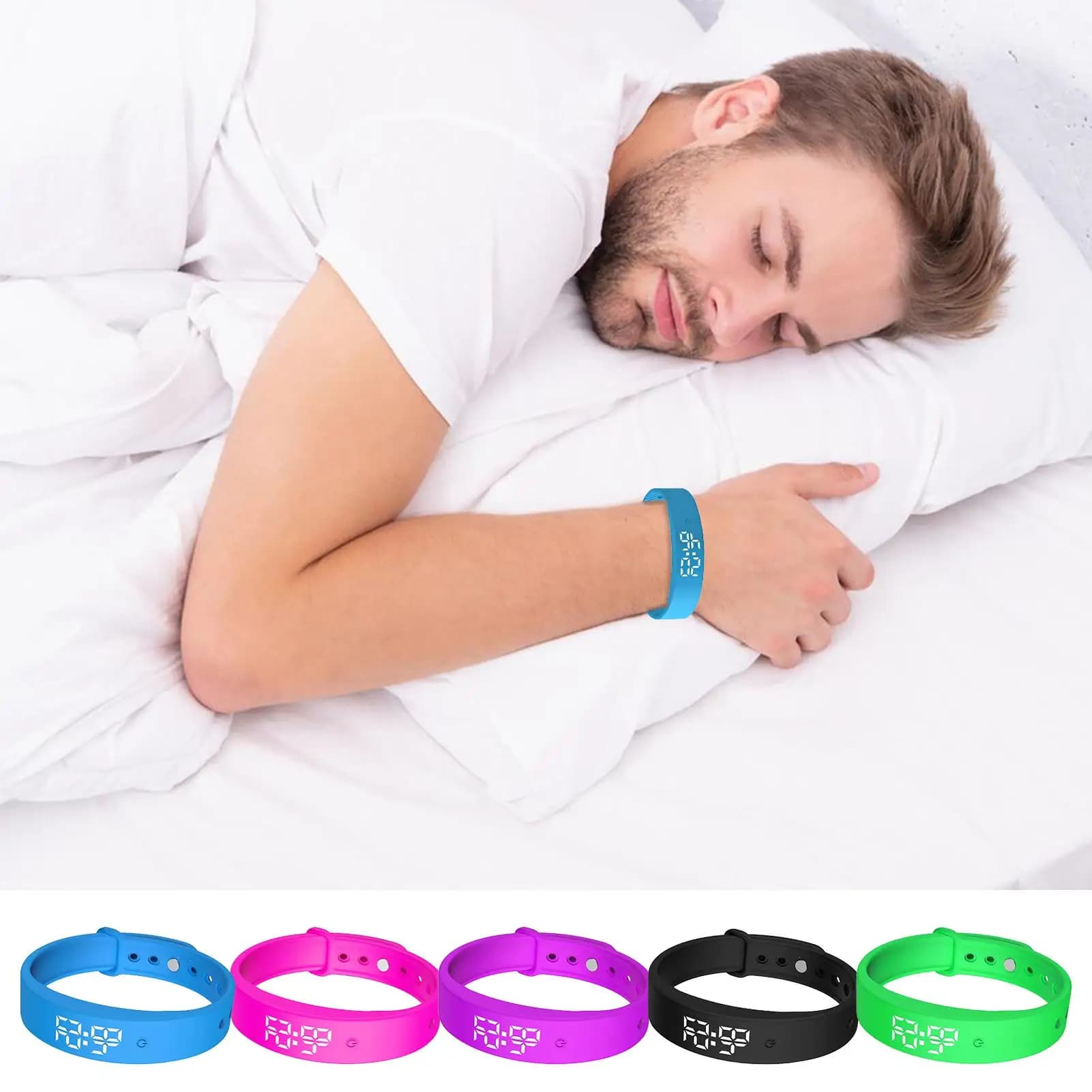 Braccialetto con Allarme Silenzioso e Timer, Orologio Vibrante con 3 Sveglie, Organizzatore Giornaliero per Bambini, Adulti, Uomini, Donne, Adolescenti e Anziani
