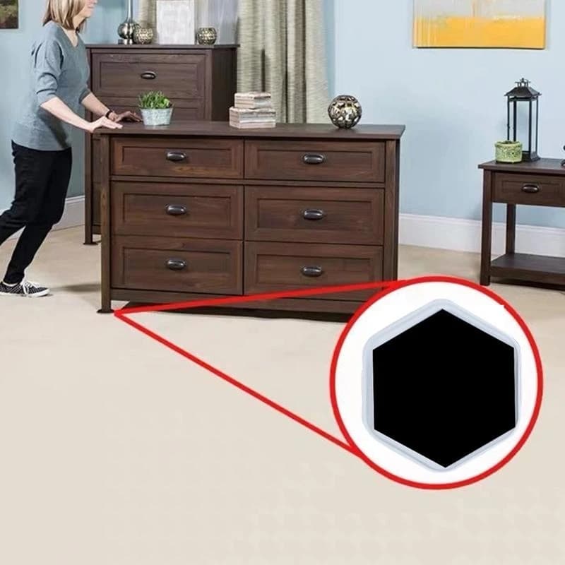 4 cursori per mobili resistenti, cuscinetti mobili per tavolo, protezione per pavimenti, gambe autoadesive per divani, sedie, da