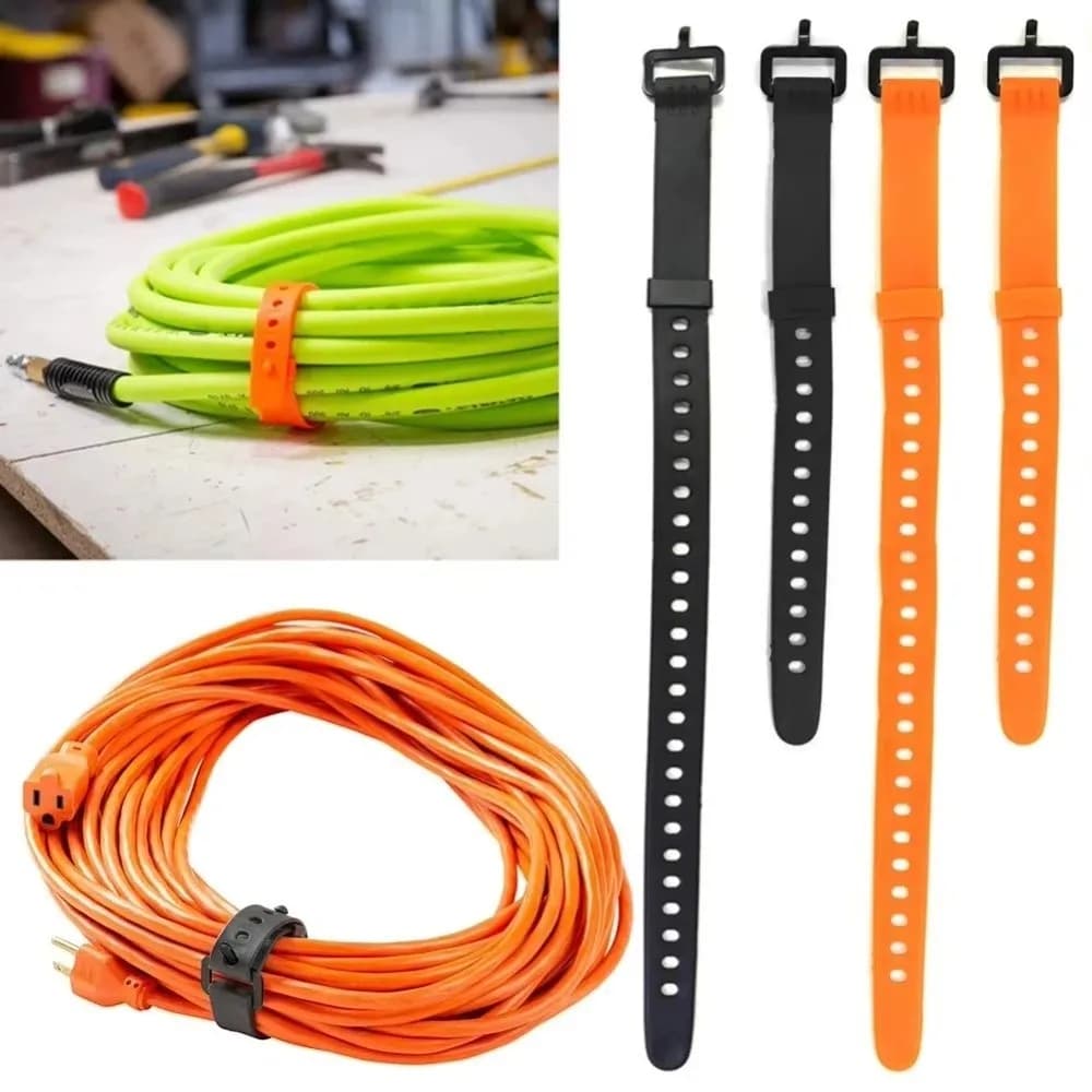 Utility Silicone Belt Buckle Rubber Tension Strap Adjustable Cargo Tie-Down Strap Silicone 35/45/55cm Luggage Bundling Strap