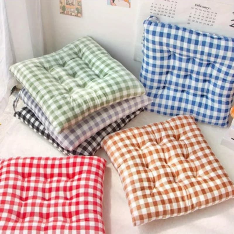 Sedia da pranzo cuscino quadrato spesso stampato Tatami Rice