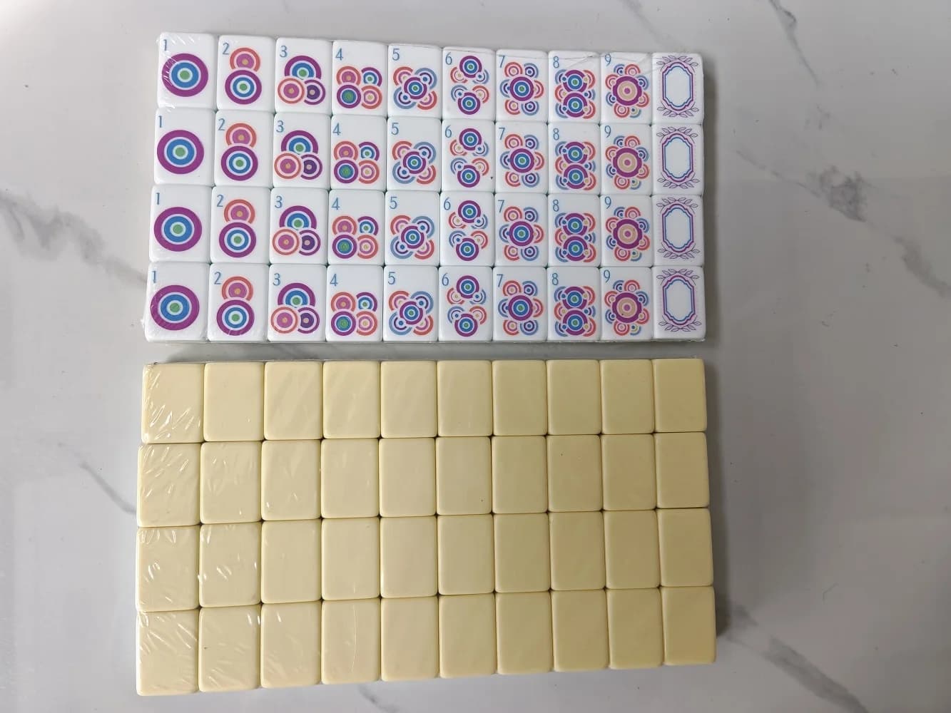 Set di 160 Tessere Mahjong Americane in Acrilico a Quattro Strati, Giallo, Personalizzato, Regalo Sorpresa, Portatile per Viaggi e Giochi in Famiglia