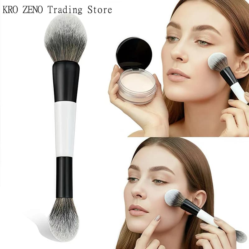 Soft Touch For Seamless Dual-Ended Foundation Face Brush Double-ended Powder Blush Contour And Eyeshadow Concealer Makeup Brush✨