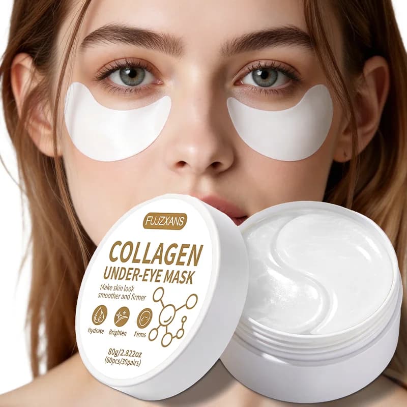 Bio-Collagen Eye Mask 60 Patches, Cooling Hydrogel For Puffy Eyes with Niacinamide & HA, Brightening Hydrating Firming, Soothing