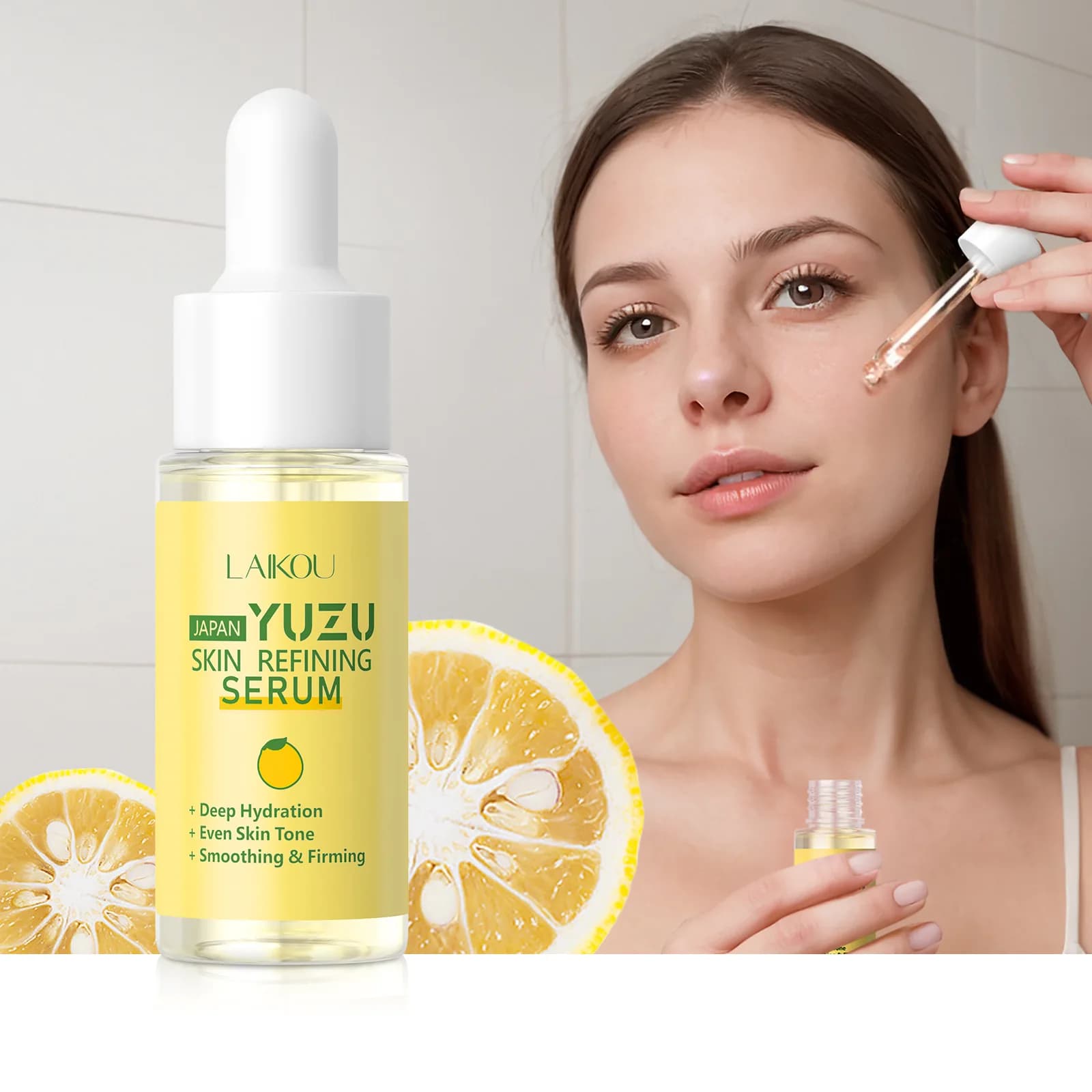 LAIKOU Essence of Pompelmo 17ml YUZU Liquid Essence Viso Refreshing Hydrating and Levigating Leather