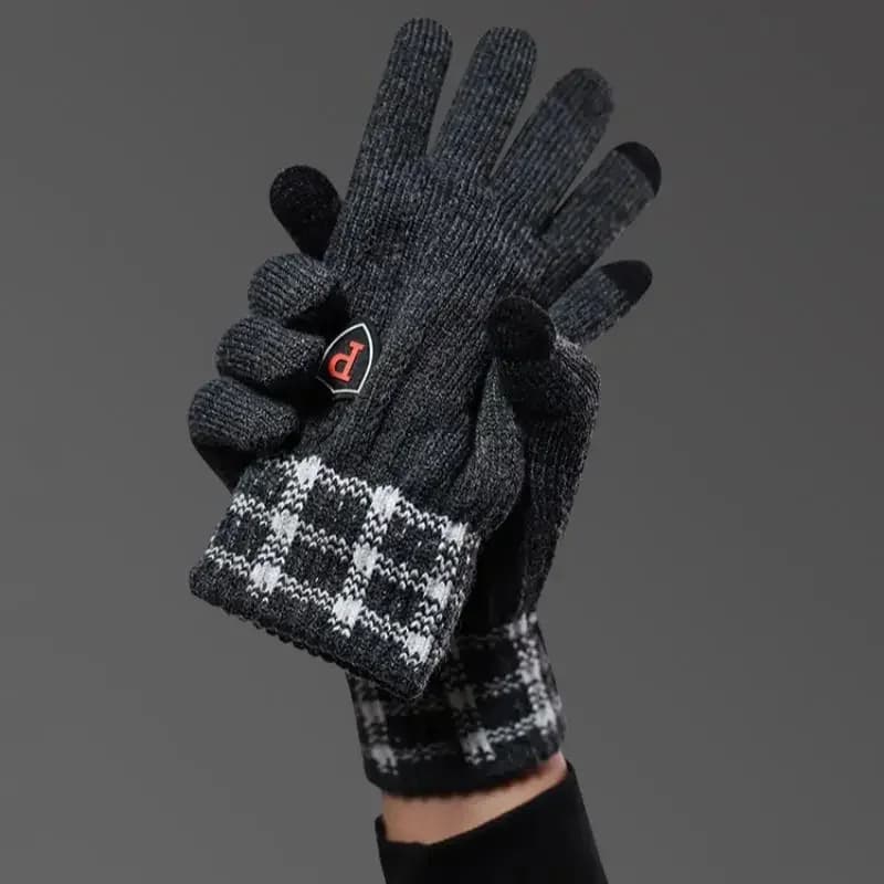 Guanti Invernali Caldi da Uomo, Antivento, Touchscreen, per Pendolarismo, Outdoor, Corsa, Ufficio, Moda, Morbidi Guanti Lavorati a Maglia