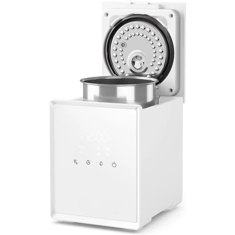 Umidificatore a nebbia calda in acciaio inossidabile da 3 litri con funzione di vapore caldo e facile da pulire, umidificatori a nebbia d'aria sani per la camera da letto