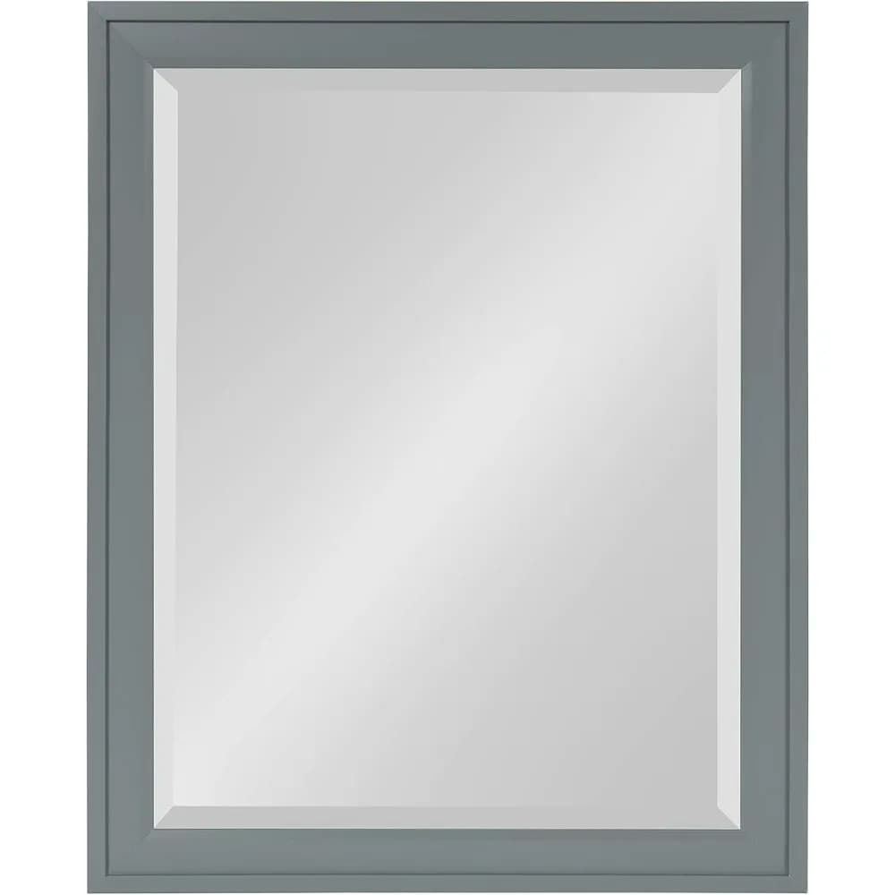 Specchio da parete rettangolare decorativo con cornice, 22x28 grigio, specchio cosmetico transitorio per bagno o ingresso