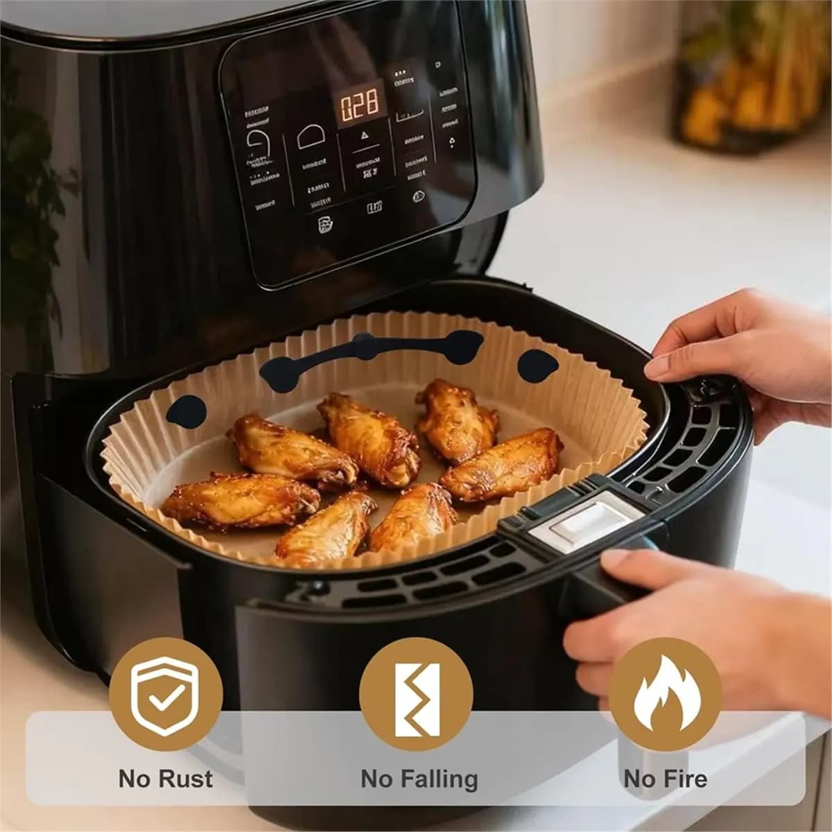 Confezione da 6 magneti in silicone per carta da forno Airfryer, magneti prevengono scivolare e bruciare, accessori Airfryer