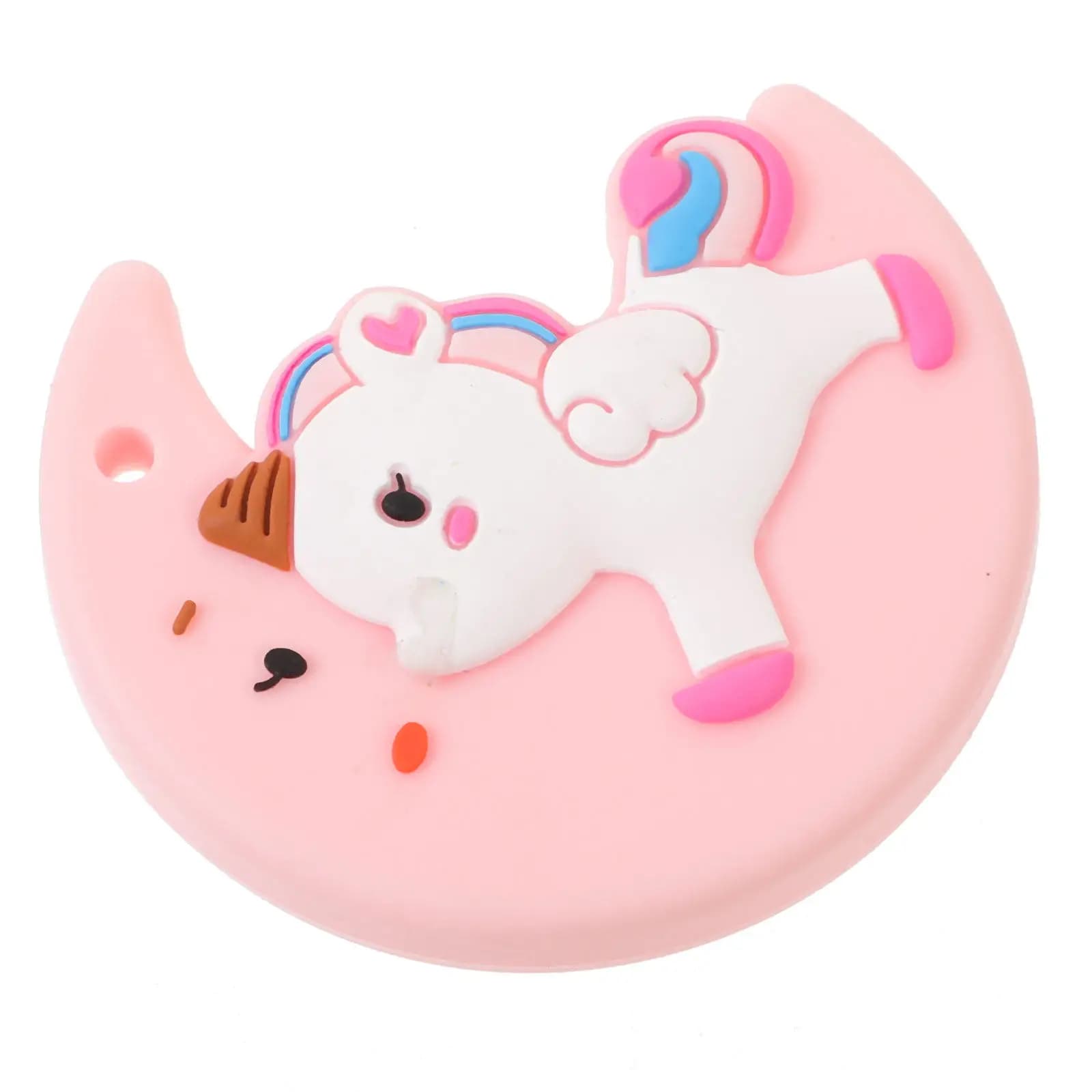 1 Pezzo Massaggiagengive in Silicone a Forma di Unicorno, Ciondolo per la Dentizione del Bambino, Giocattolo Calmante per il Comfort e il Sollievo dei Molari del Neonato