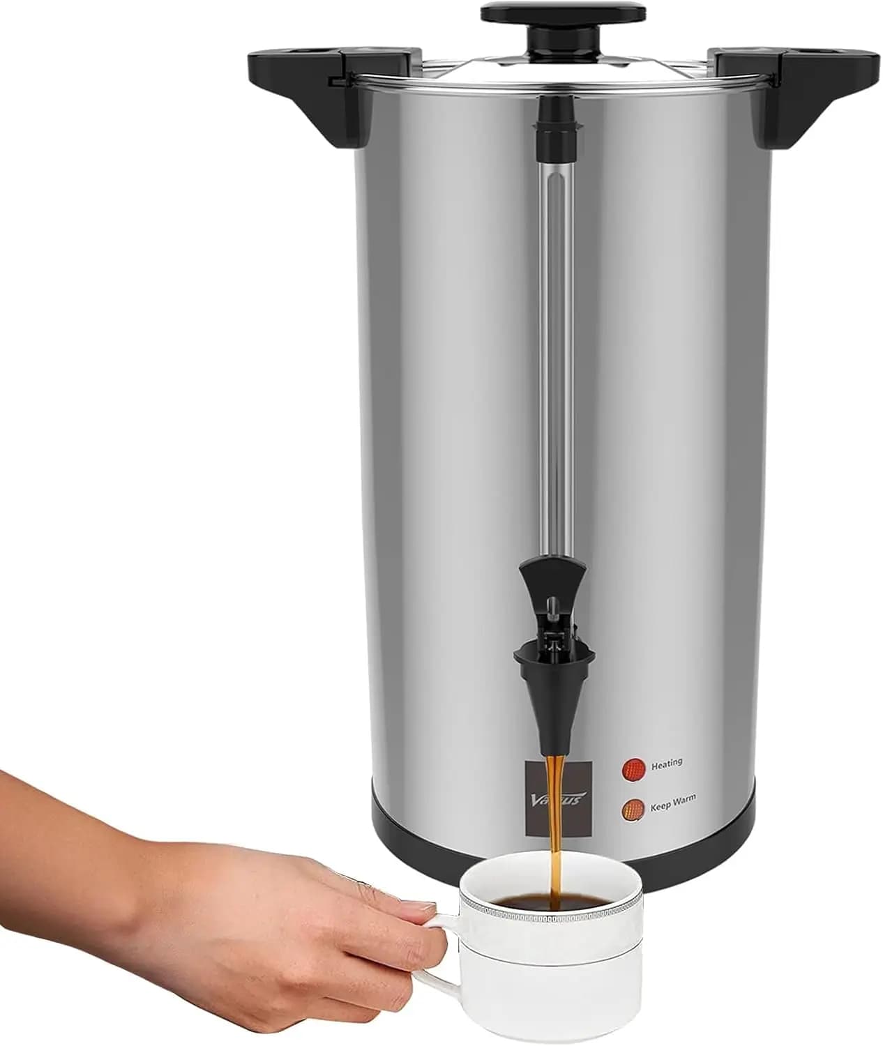 Commercial Grade Stainless Steel 80-Cup 12L Percolate Coffee Urn Coffee Maker with Automatic Temperature Control Hot Water Urn f