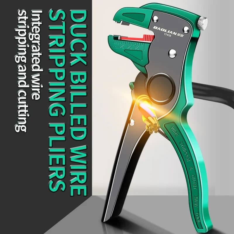 Multi-functional duck-beaked strands Automatic stripping Adjustable length Flat cutters Electrical profiles