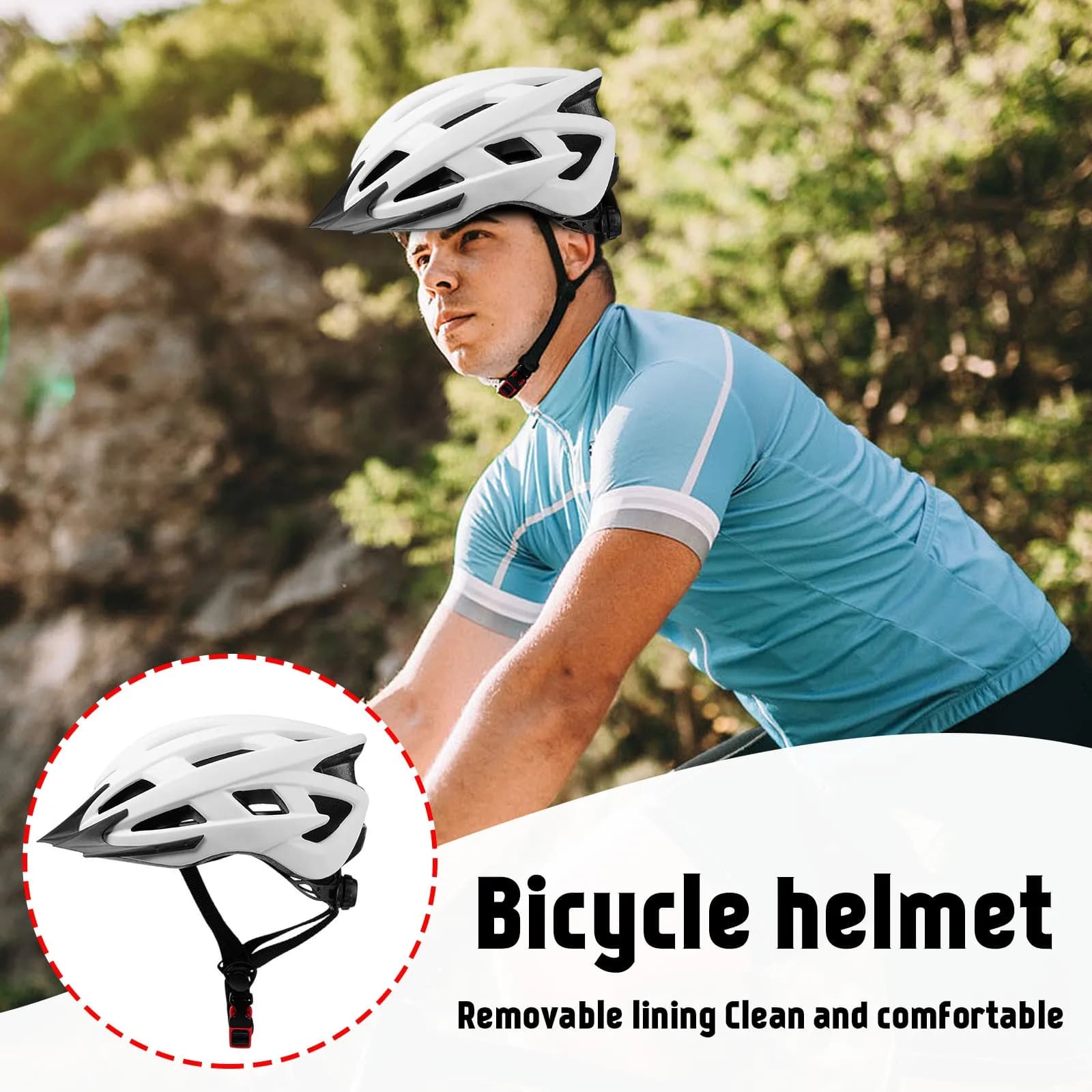 Casco da bici da strada per adulti, casco da ciclismo per esterni con circonferenza della testa regolabile - Attrezzatura sportiva per uomo e donna