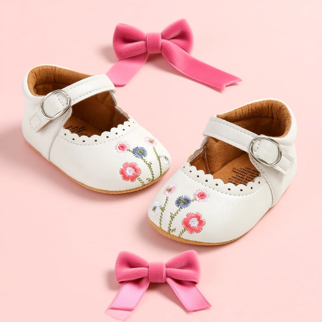 NUOVE neonate infantili Mary Jane Flats Princess Bambino Primi camminatori Sneaker Abito da sposa Scarpe da ballo per BAMBINI