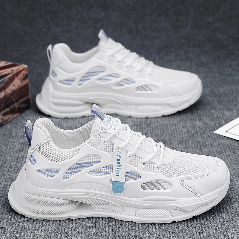 Men's Running Shoes Lightweight Breathable Mesh Casual Sport Sneakers Trendy Dad Style Low Cut Winter Comfortable Rubber Sole