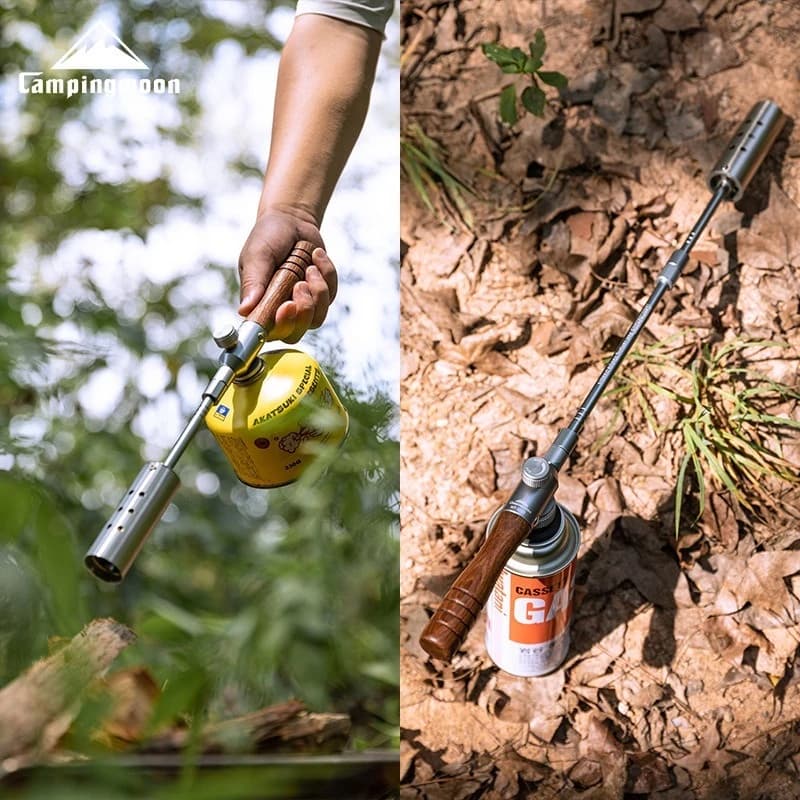 CAMPINGMOON Torcia a fiamma ad alta temperatura e potenza, con custodia per il trasporto, ideale per l'accensione di fuochi da campeggio all'aperto.