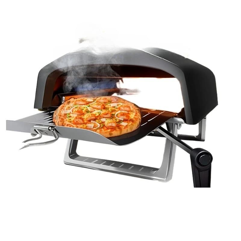 Forno per pizza portatile da esterno, a gas, per uso commerciale e domestico, con protezione dal vento