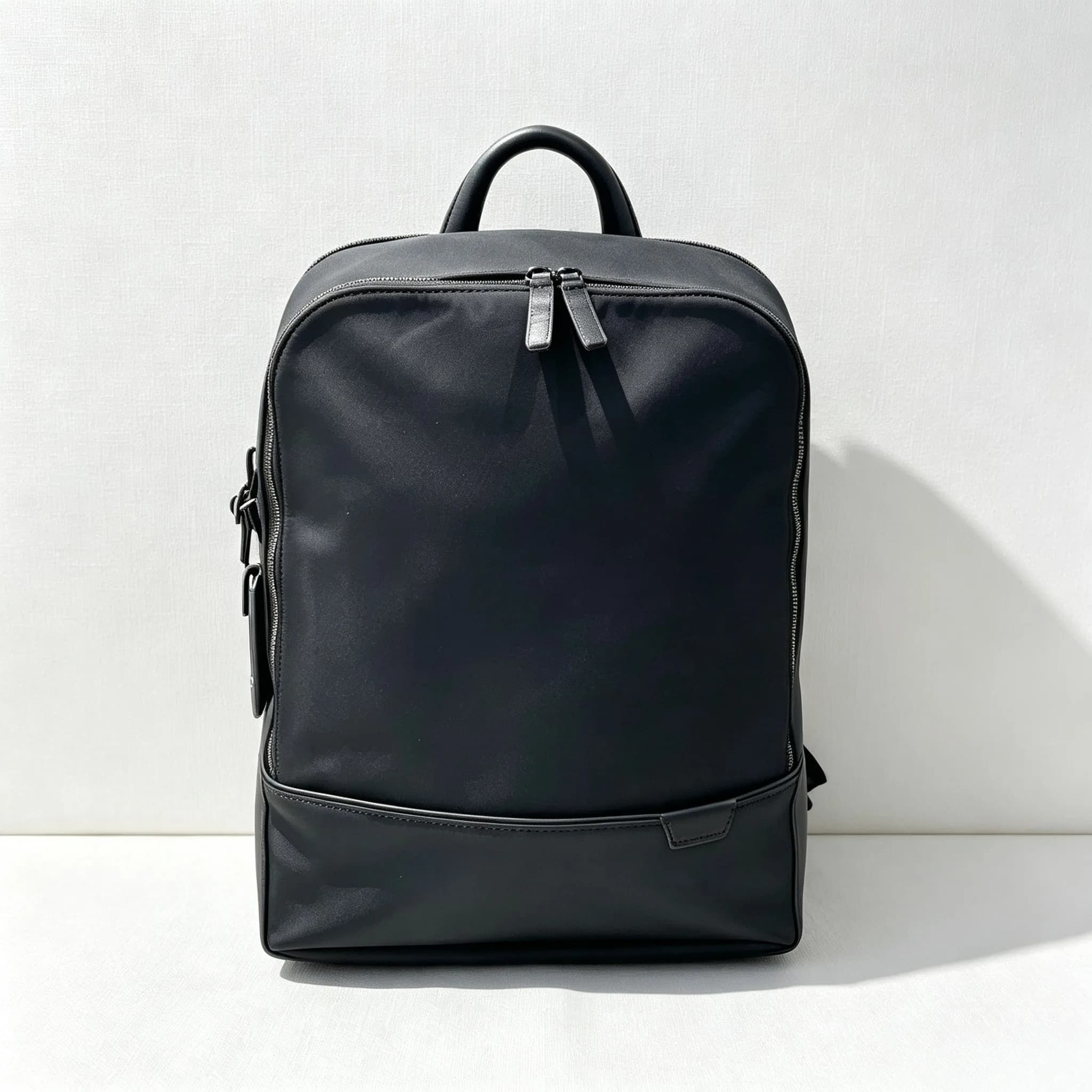 Men Splicing‑color Minimalist Business Backpack, USB Charging Laptop Rucksack For Office Daily Commute
