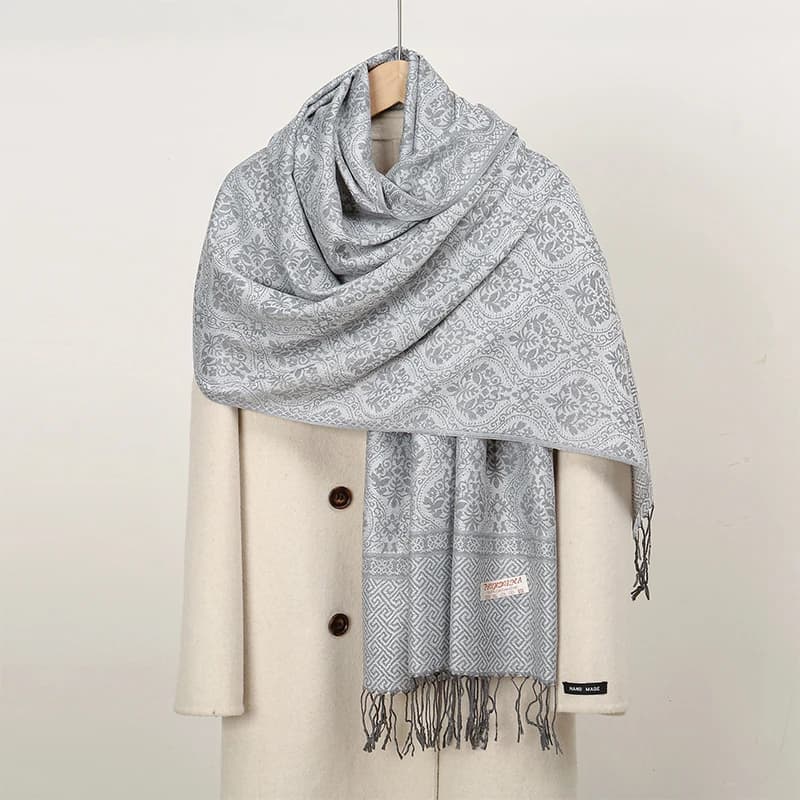 2024 Sciarpa di cashmere spessa di lusso da donna Stampa nuove involucri Pashmina Poncho da viaggio Coperta calda Inverno Bufanda Scialle Stole femminili