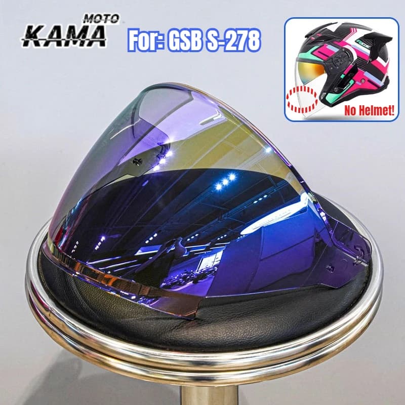 Per GSB S-278 Lenti per casco Accessori per casco originali Protezione solare elettrolitica Aurora Color Occhiali per casco ad alta definizione